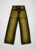 vintage gold wash jeans